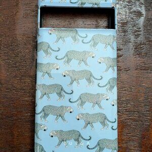 EUC Burga Phone Case for Pixel 7 - Light Blue Leopard